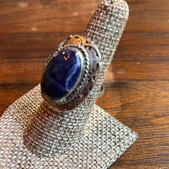 Native American sterling silver with lapis stone - signed by the artist! ❤️ - Picture 2 of 7